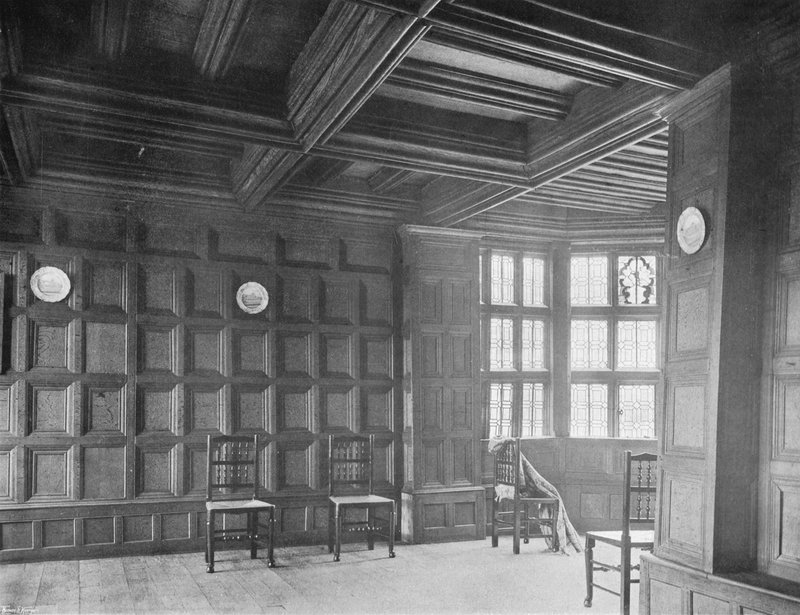 A sala de desenho com painéis de Charles Latham