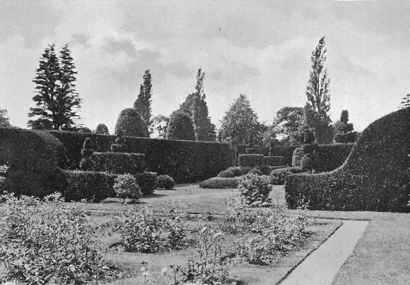 The Yew Garden (foto a p/b) de Charles Latham