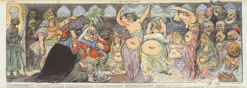 Dançarinas do ventre. Ilustração para o riso de Charles Leandre