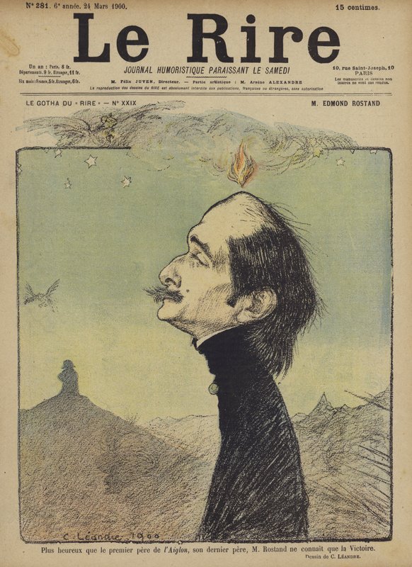 Edmond Rostand, ilustração para o riso de Charles Leandre