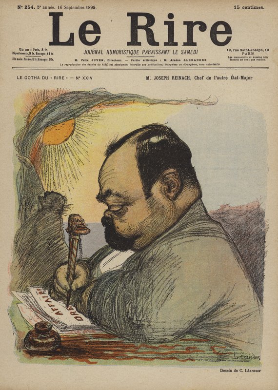 Joseph Reinach, ilustração para o riso de Charles Leandre