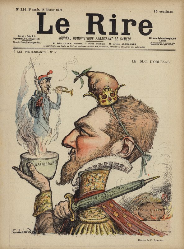 The Duke DOrleans, ilustração para o riso de Charles Leandre