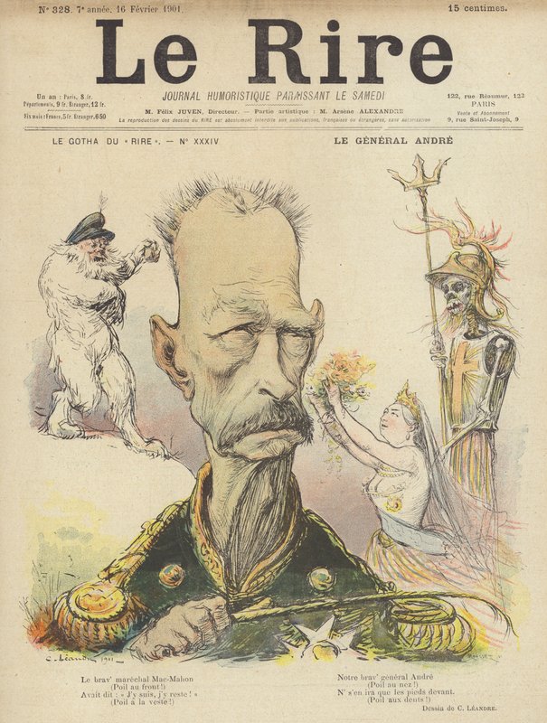 General Andre, ilustração para o riso de Charles Leandre