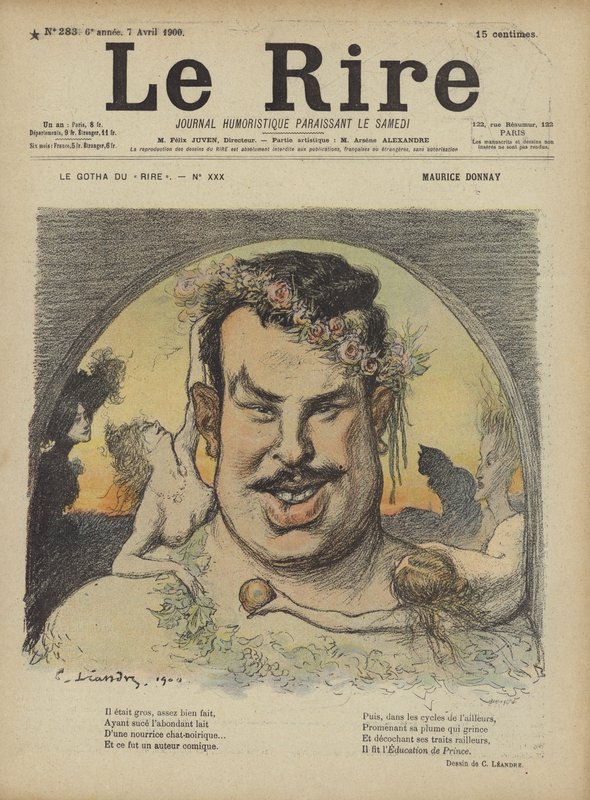 Maurice Donnay, ilustração para o riso de Charles Leandre
