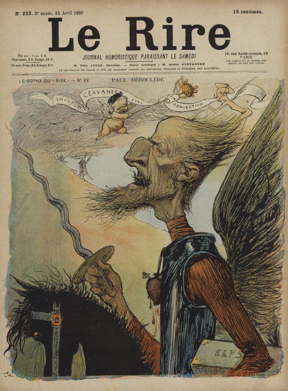 Paul Deroulede, ilustração para o riso de Charles Leandre