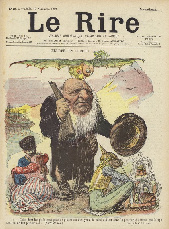 Paul Kruger, ilustração para Le Rire de Charles Leandre