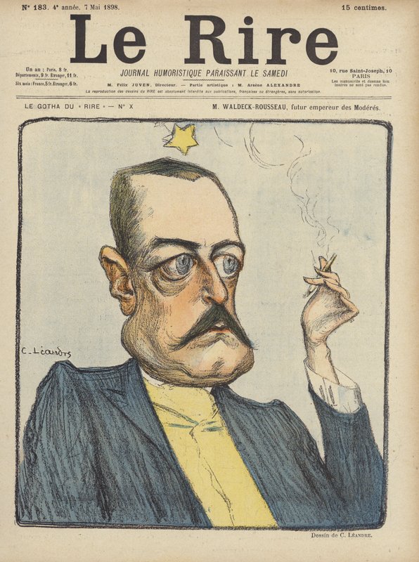 Waldeck-Rousseau, ilustração para o riso de Charles Leandre