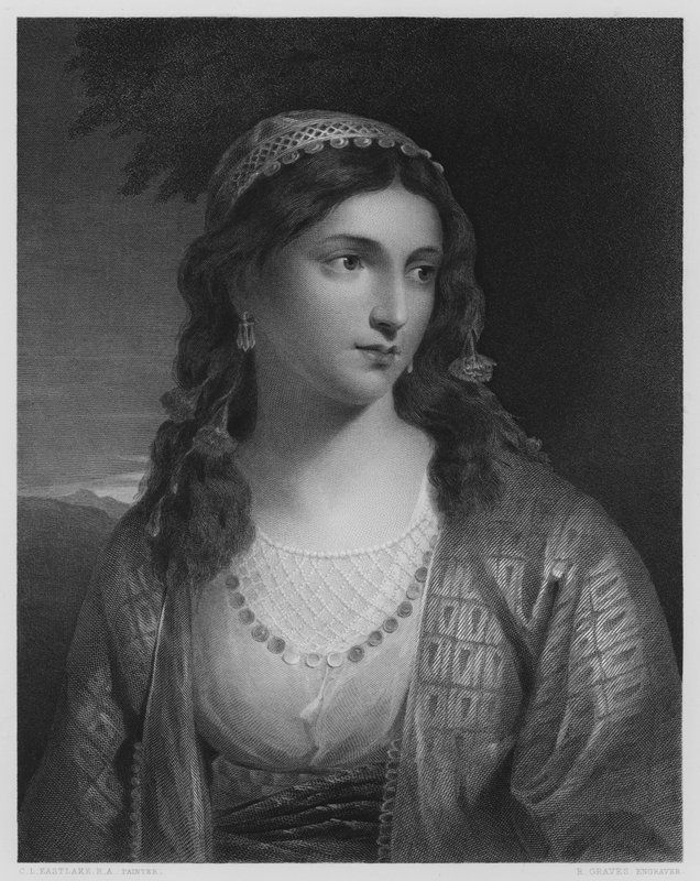 Uma garota grega, da foto na Galeria Vernon (gravura) de Charles Lock (after) Eastlake
