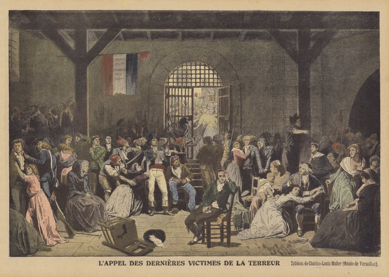 Convocando as Últimas Vítimas do Reino do Terror na Prisão de Saint-LazareLappel des dernieres victimes de la Terreur de Charles Louis Lucien Muller
