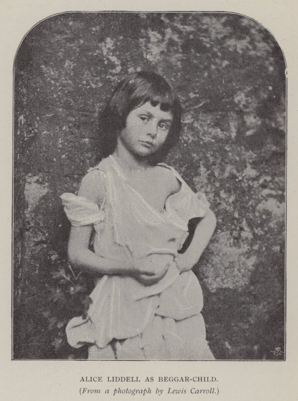 Alice Liddell como Beggar-Child (foto a p/b) de Charles Lutwidge Dodgson