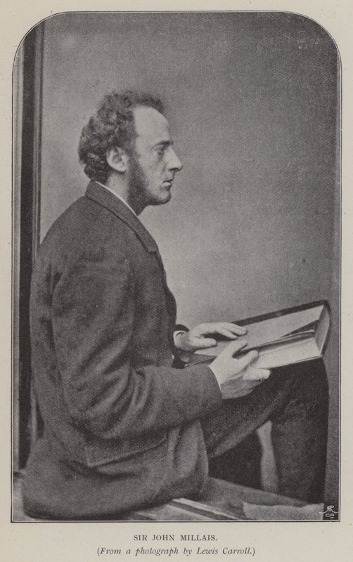 Sir John Millais (foto a p/b) de Charles Lutwidge Dodgson