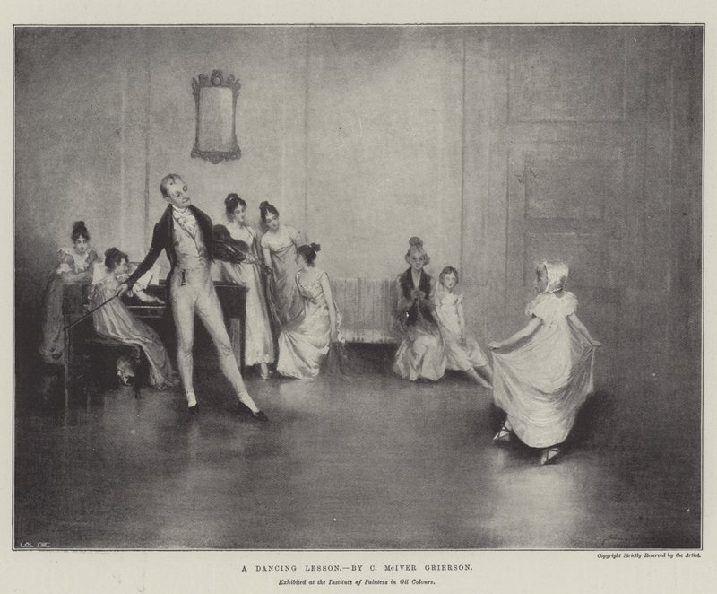 Uma aula de dança de Charles MacIvor or MacIver Grierson
