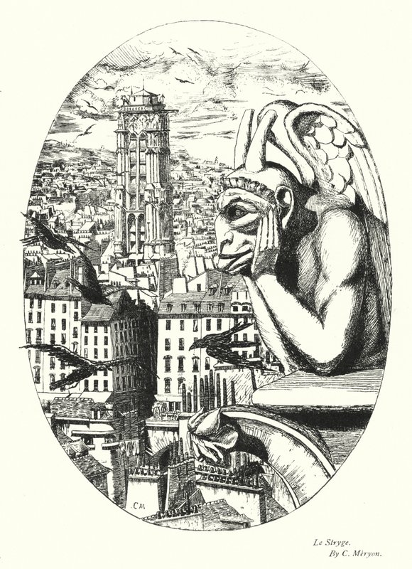 Le Stryge (litho) de Charles Meryon
