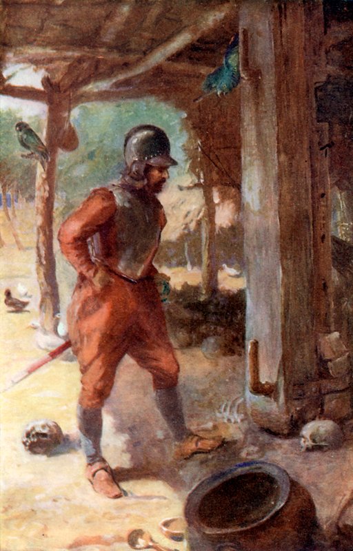 Capitão de Colombo na aldeia caribenha de Charles Mills Sheldon