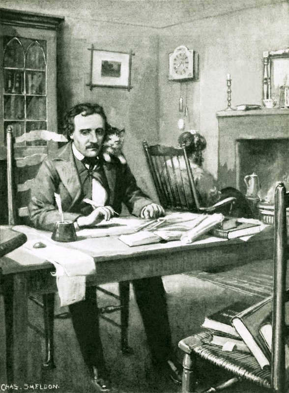 Poe no trabalho sob os olhos de Catalina de Charles Mills Sheldon