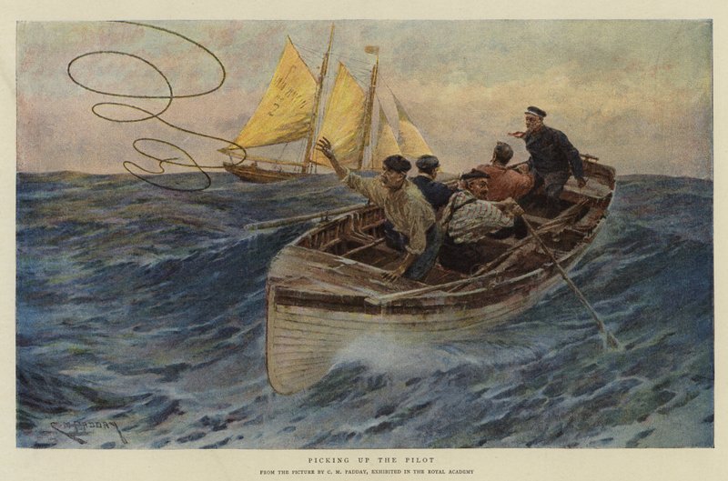Apanhar o piloto (cromolito) de Charles Murray (after) Padday