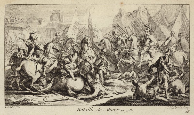 Batalha de Muret, França, Cruzada Albigensiana de Charles Nicolas II Cochin