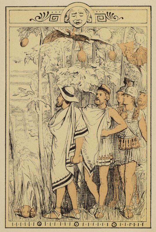 Histórias de Lucian: Aproximando-se da Cidade dos Sonhos (cor litho) de Charles Oliver Murray
