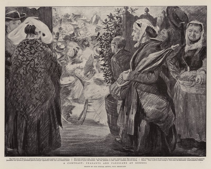 Um contraste, camponeses e parisienses em Rennes de Charles Paul Renouard