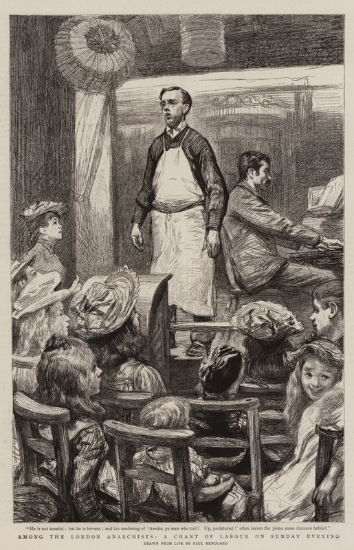 Entre os anarquistas de Londres, um canto do trabalho na noite de domingo de Charles Paul Renouard