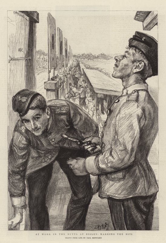 At Work in the Butts em Bisley, marcando os hits de Charles Paul Renouard