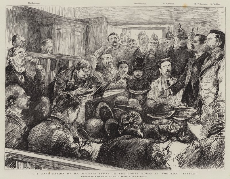 O Exame do Sr. Wilfrid Blunt no Court House em Woodford, Irlanda de Charles Paul Renouard