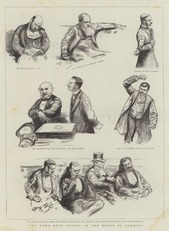O Debate da Home Rule na Gravura da Câmara dos Comuns de Charles Paul Renouard