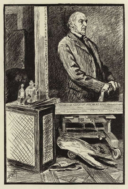 O estúdio de Frank Holl de Charles Paul Renouard