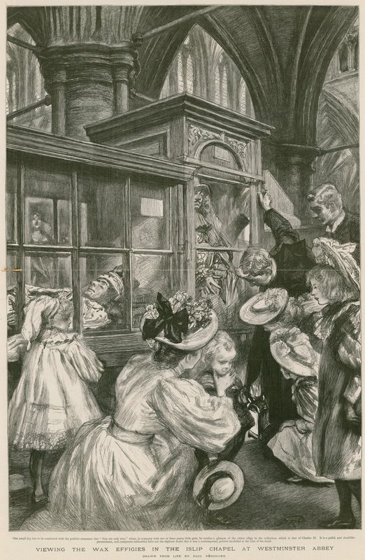 As efígies de cera na capela de Islip na Abadia de Westminster de Charles Paul Renouard