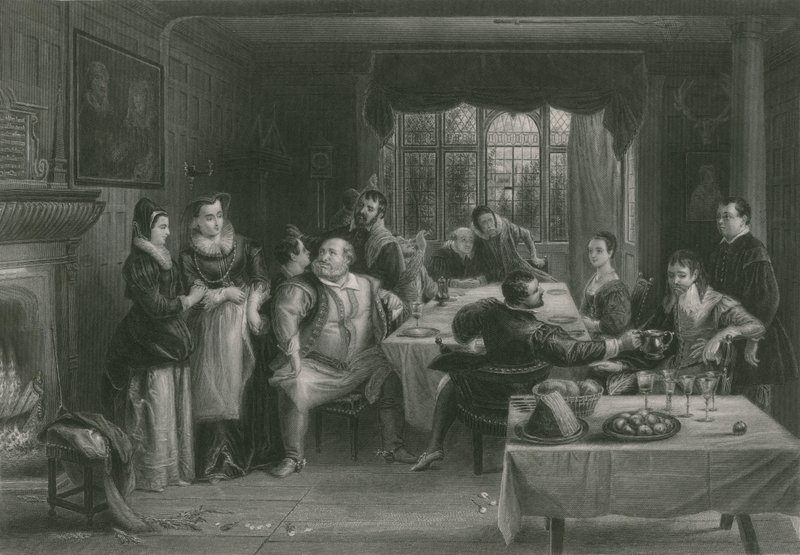 Falstaff e seus amigos, as esposas alegres de Windsor de Charles Robert Leslie