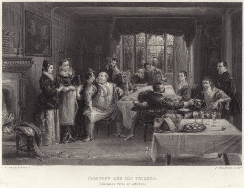 Falstaff e seus amigos de Charles Robert Leslie