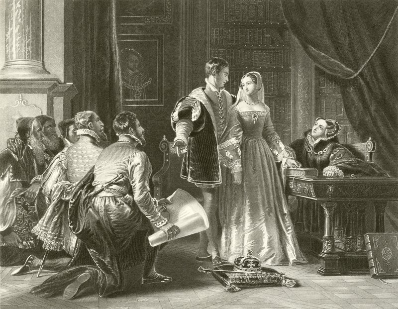 Relutância de Lady Jane Grey em aceitar a coroa de Charles Robert Leslie