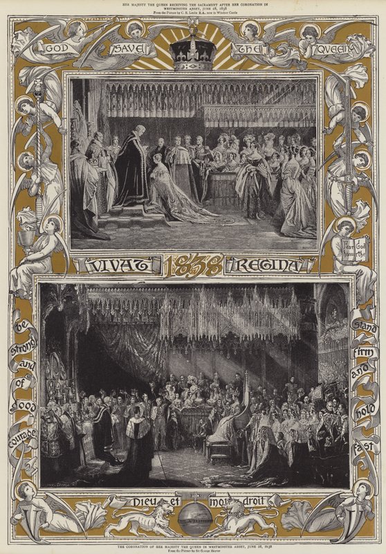 A coroação de Sua Majestade a Rainha na Abadia de Westminster, 28 de junho de 1838 de Charles Robert Leslie
