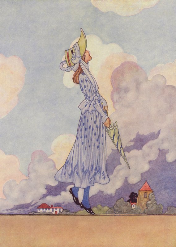 Um duche de sol não dura nem meia hora (litografia a cores) de Charles Robinson