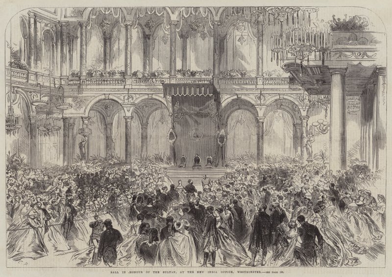 Bola em Honra do Sultão, no Novo Escritório da Índia, Westminster de Sir John Charles Robinson