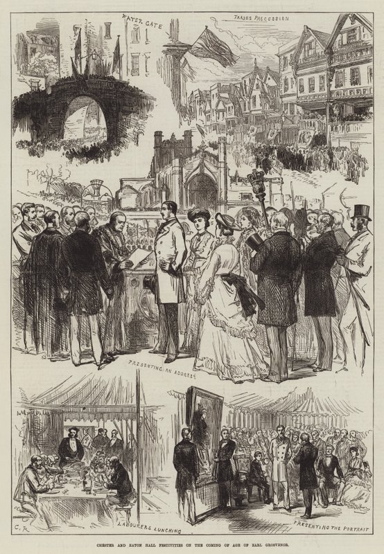 Festas de Chester e Eton Hall na vinda da idade de Earl Grosvenor de Sir John Charles Robinson