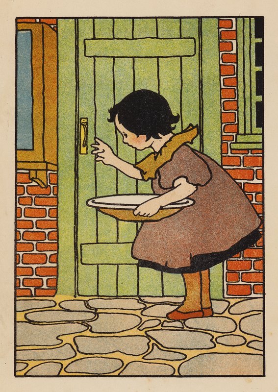 Ilustração para Babes and Birds (litografia a cores) de Charles Robinson