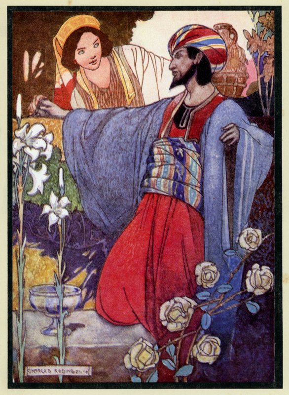 Ilustração para o Rubaiyat de Omar Khayyam de Charles Robinson