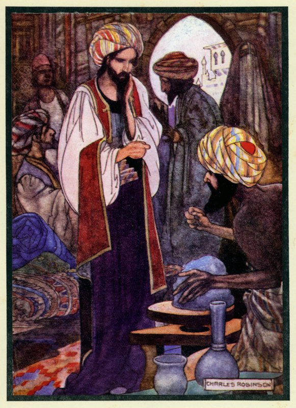 Ilustração para o Rubaiyat de Omar Khayyam de Charles Robinson