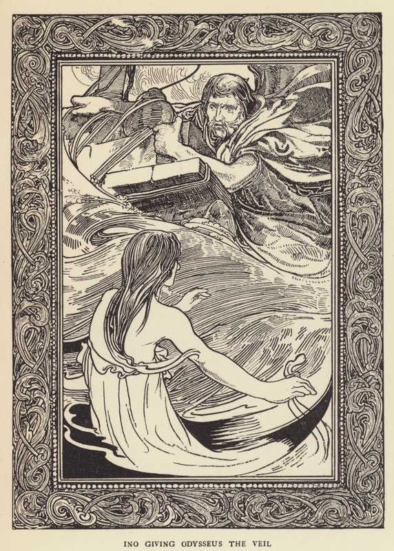 Ino dando Odysseus o véu de Sir John Charles Robinson