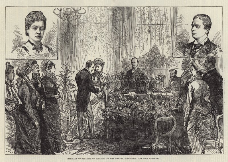 Casamento do Conde de Rosebery com a Miss Hannah Rothschild, a Cerimônia Civil de Sir John Charles Robinson