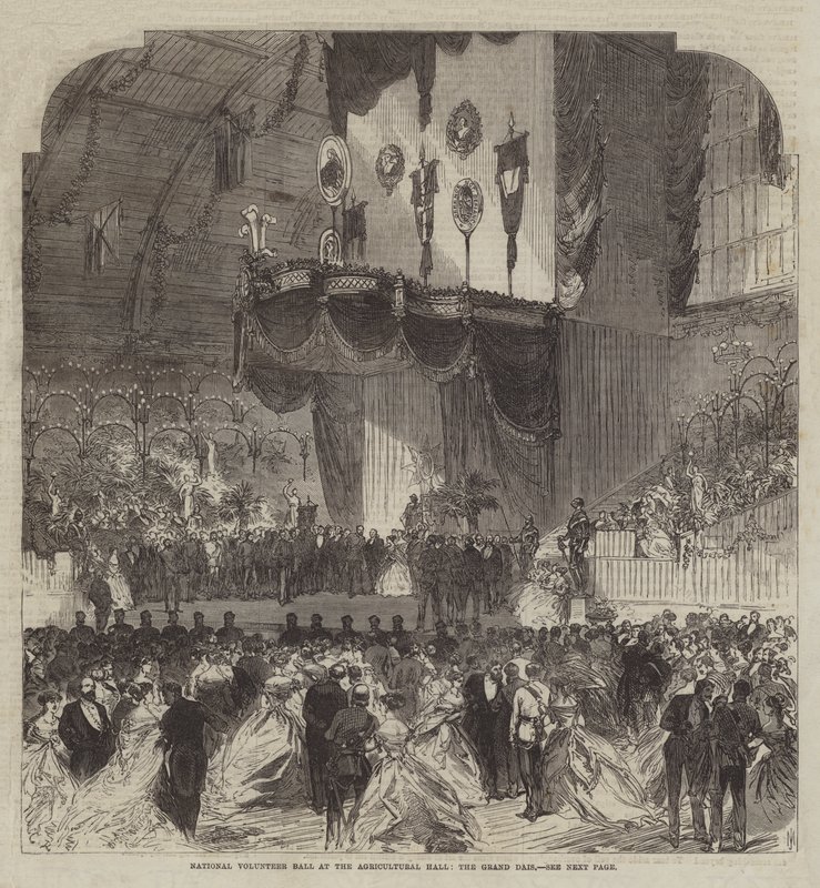 Bola Nacional de Voluntários no Salão Agrícola, o Grand Dais de Sir John Charles Robinson