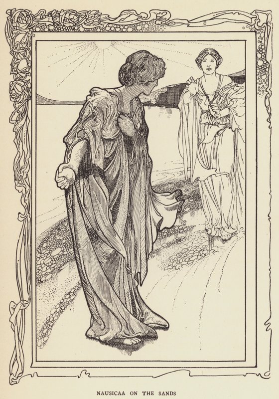 Nausicaa nas areias de Sir John Charles Robinson