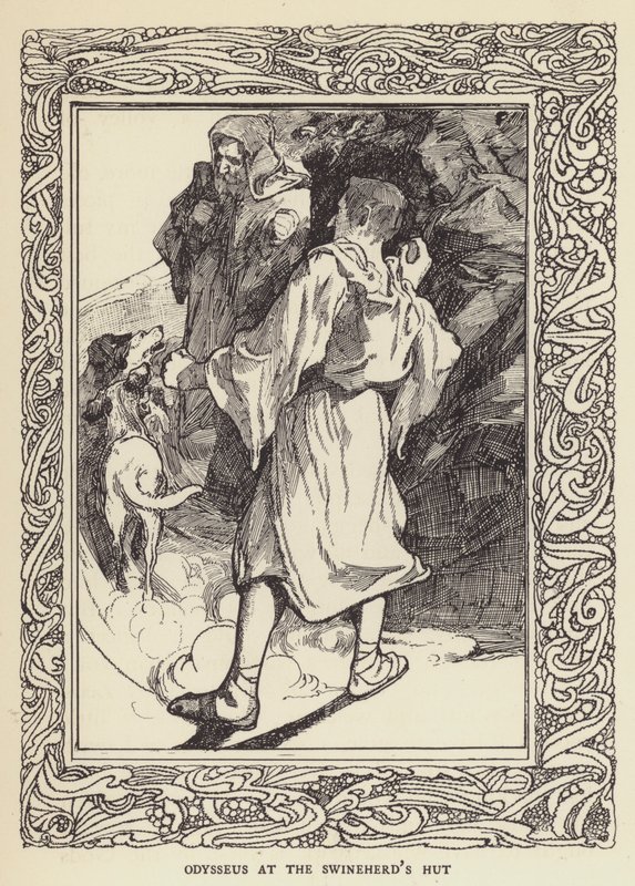 Odisseu na cabana dos Swineherds de Sir John Charles Robinson