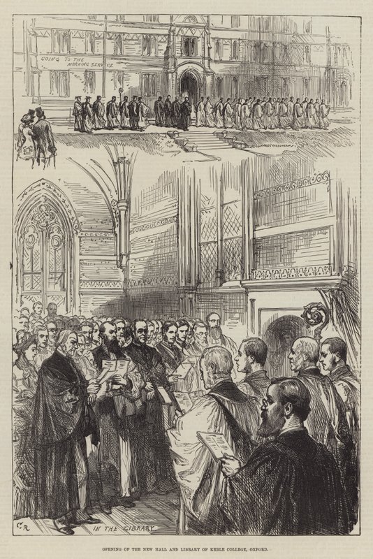 Abertura do New Hall e da Biblioteca do Keble College, Oxford de Sir John Charles Robinson