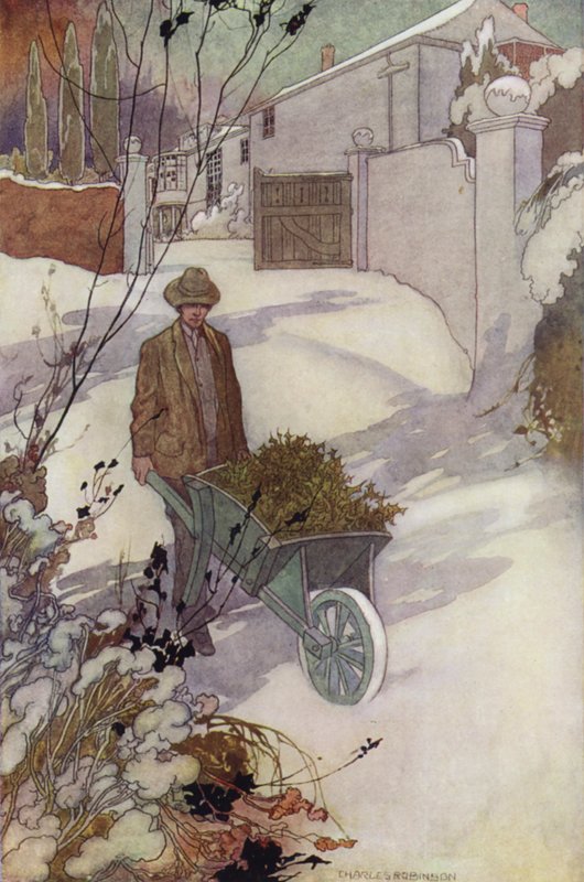 O nosso Jardim Sentimental: Inverno (cor litho) de Charles Robinson