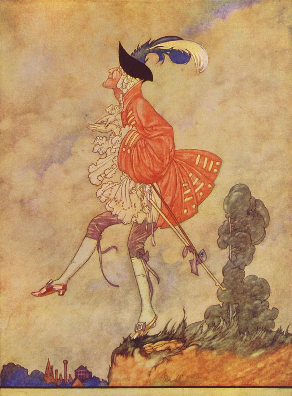 O orgulho vem antes da queda (litografia a cores) de Charles Robinson
