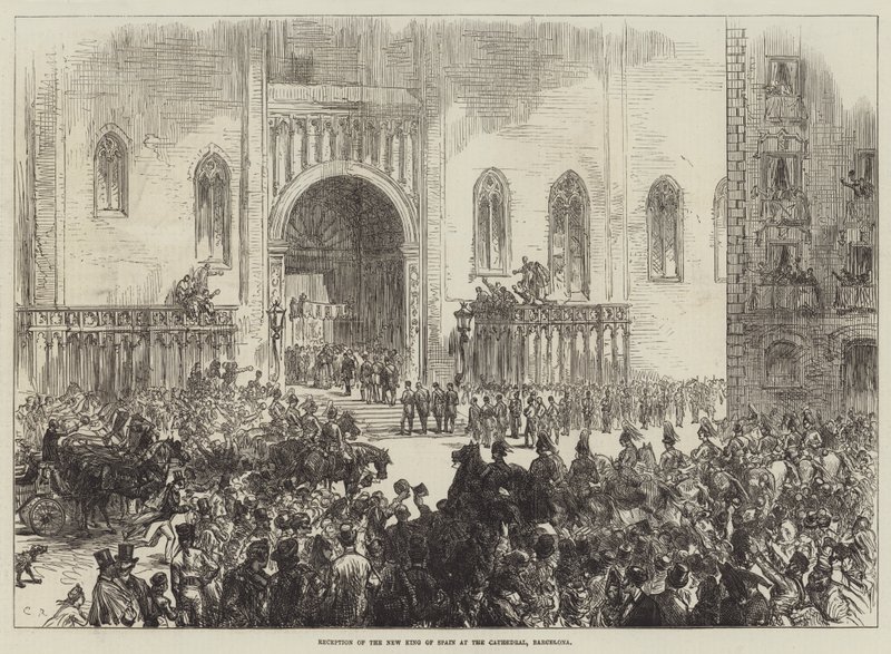 Recepção do novo rei da Espanha na Catedral de Barcelona de Sir John Charles Robinson