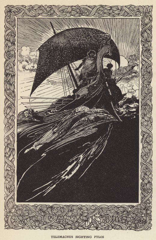 Telemachus avistamento Pilos de Sir John Charles Robinson