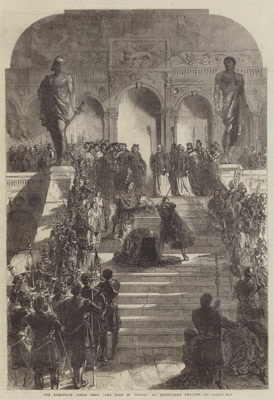 A cena de execução do Doge de Veneza, no Teatro Drury-Lane de Sir John Charles Robinson